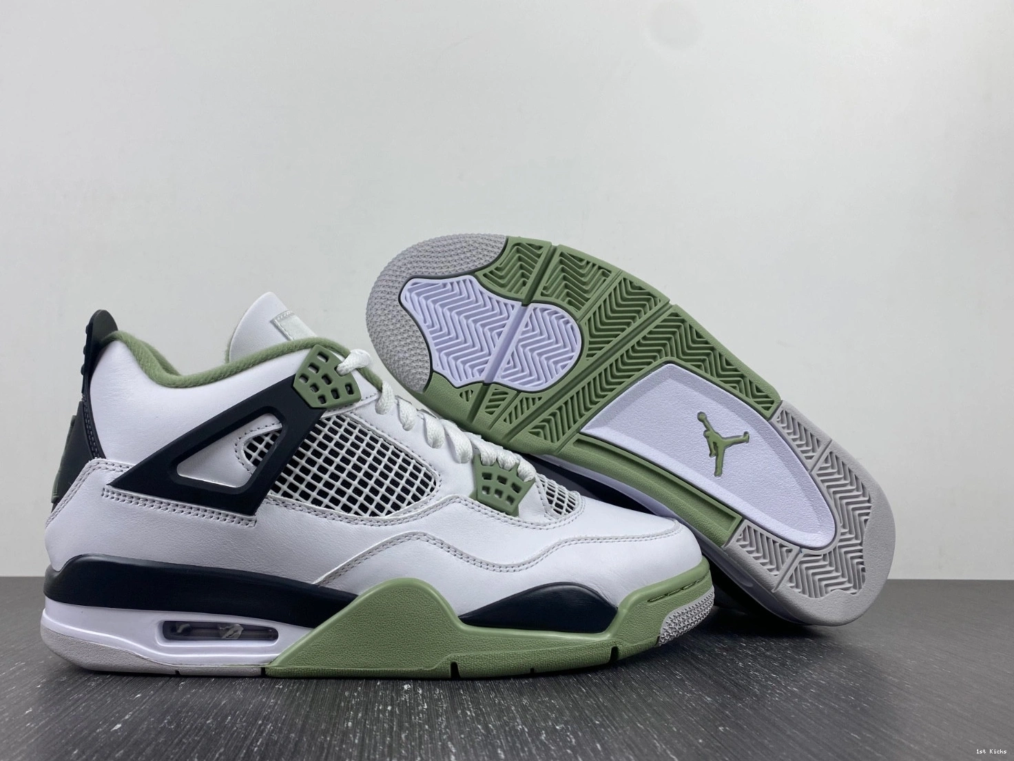 WMNS 4 Seafoam AQ9129-103 Jordan Oil Air Green 1223